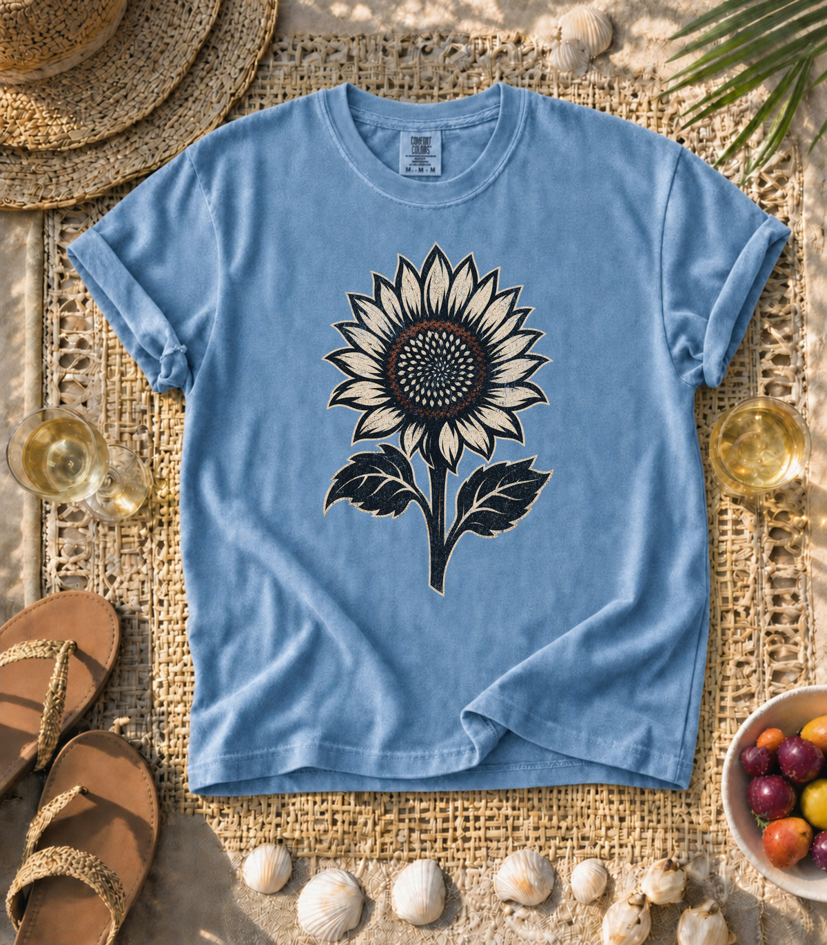 Sunflower Stalk Vintage Tee