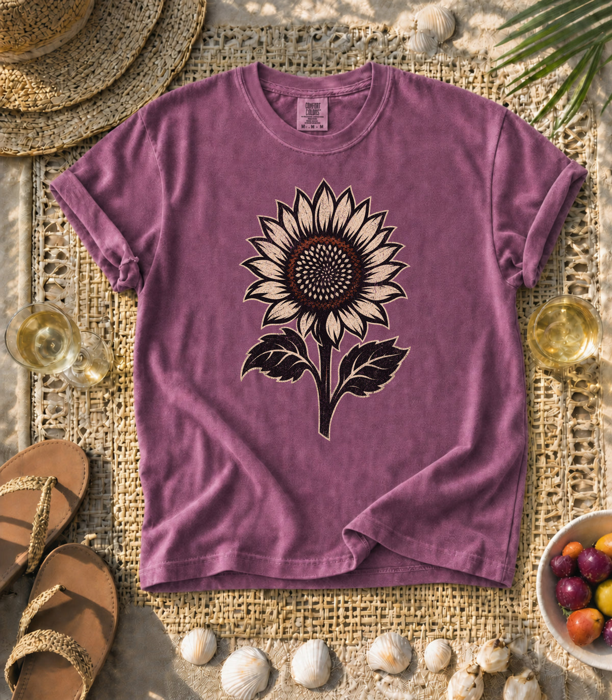 Sunflower Stalk Vintage Tee