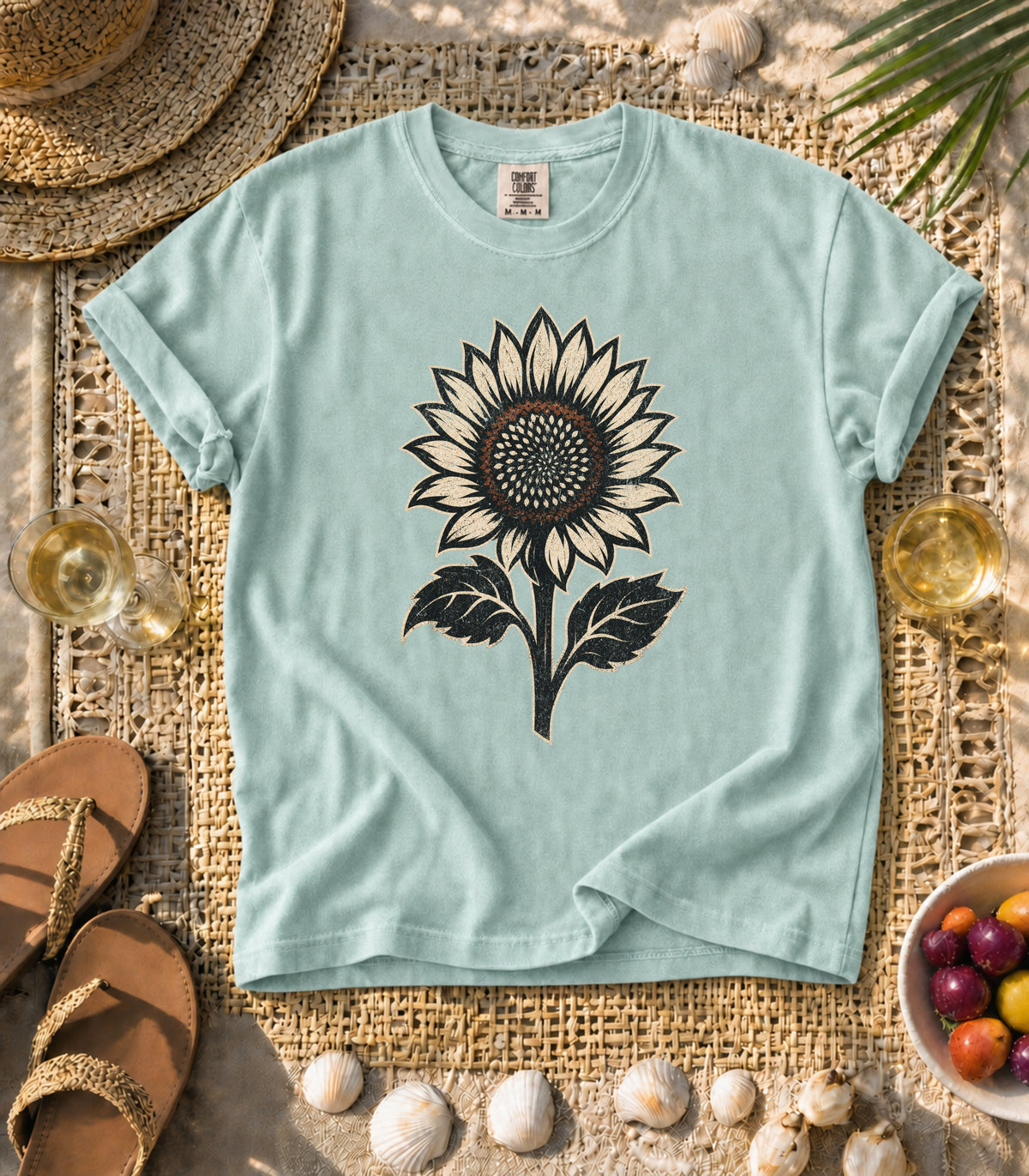 Sunflower Stalk Vintage Tee