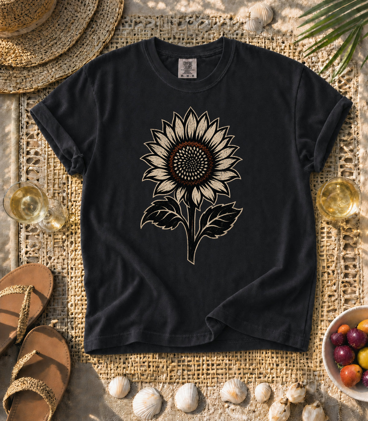 Sunflower Stalk Vintage Tee