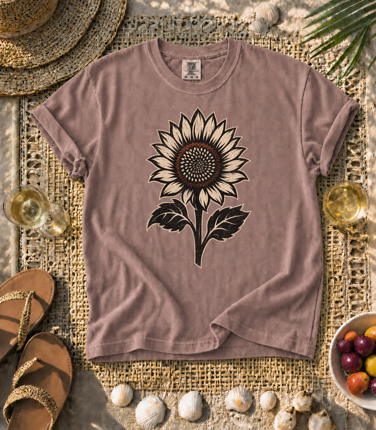 Sunflower Stalk Vintage Tee