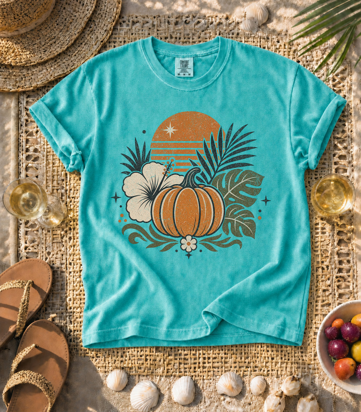 Autumn Pumpkin Sunset Tee