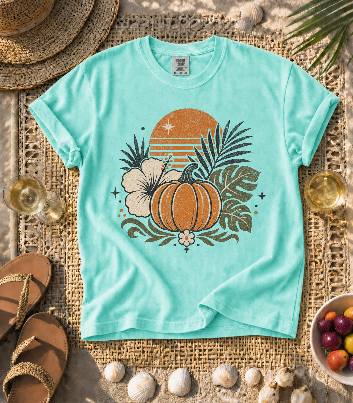 Autumn Pumpkin Sunset Tee