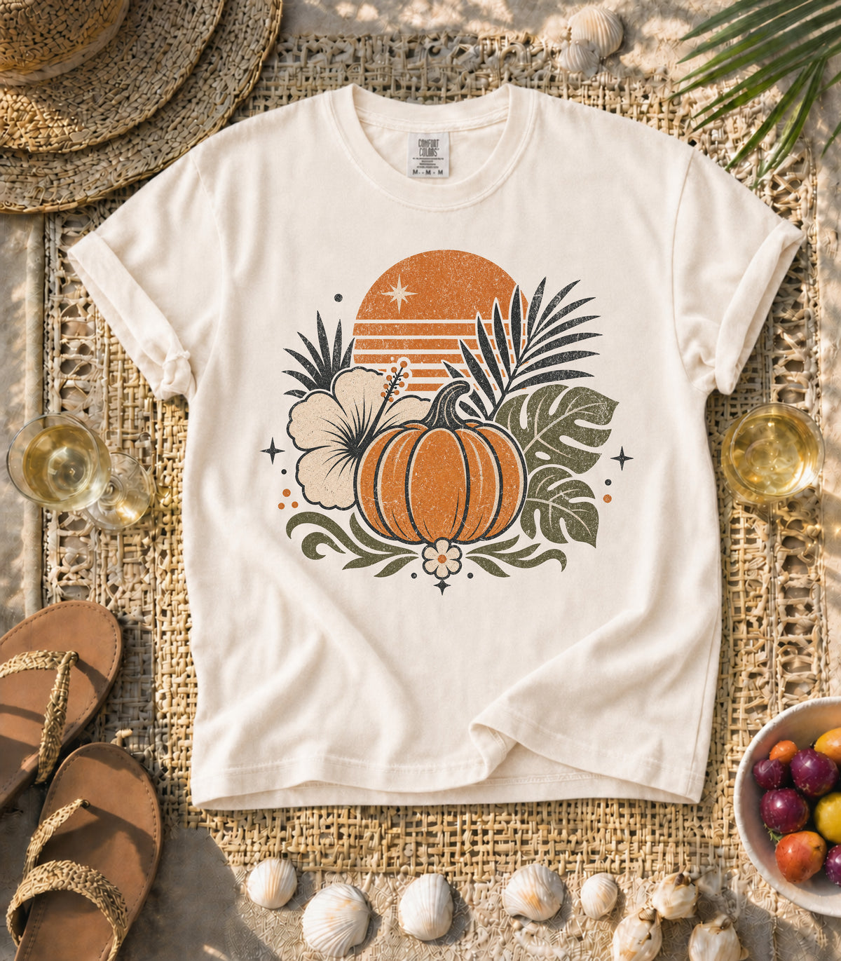Autumn Pumpkin Sunset Tee