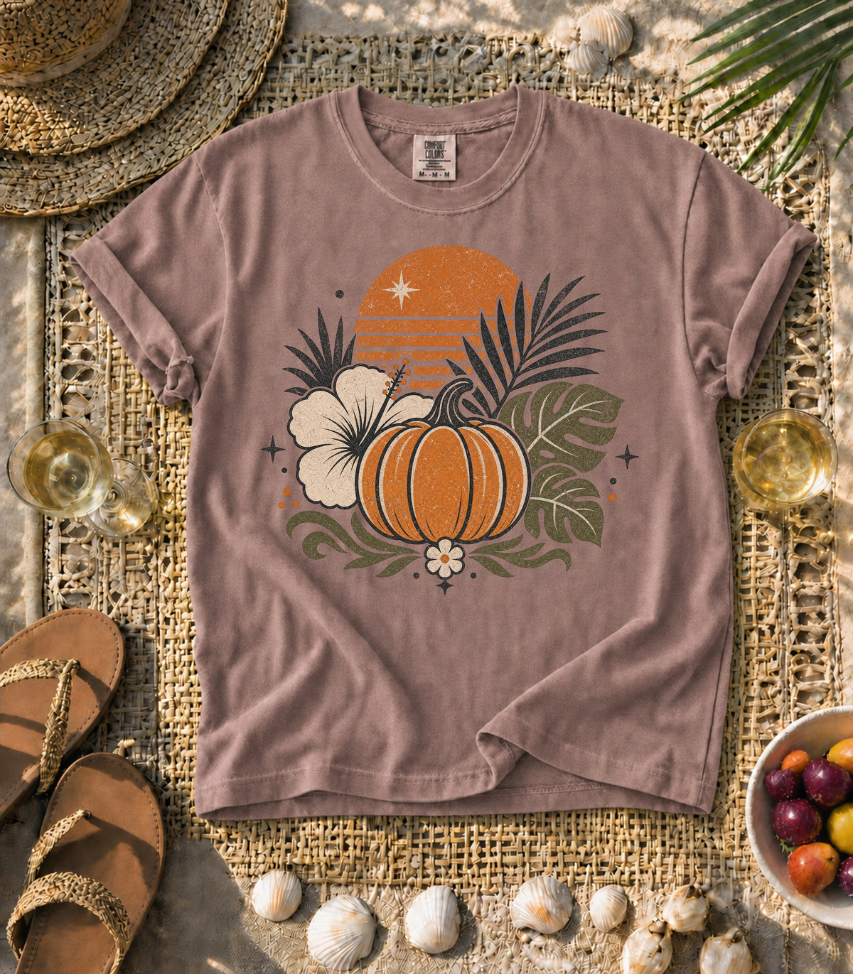 Autumn Pumpkin Sunset Tee