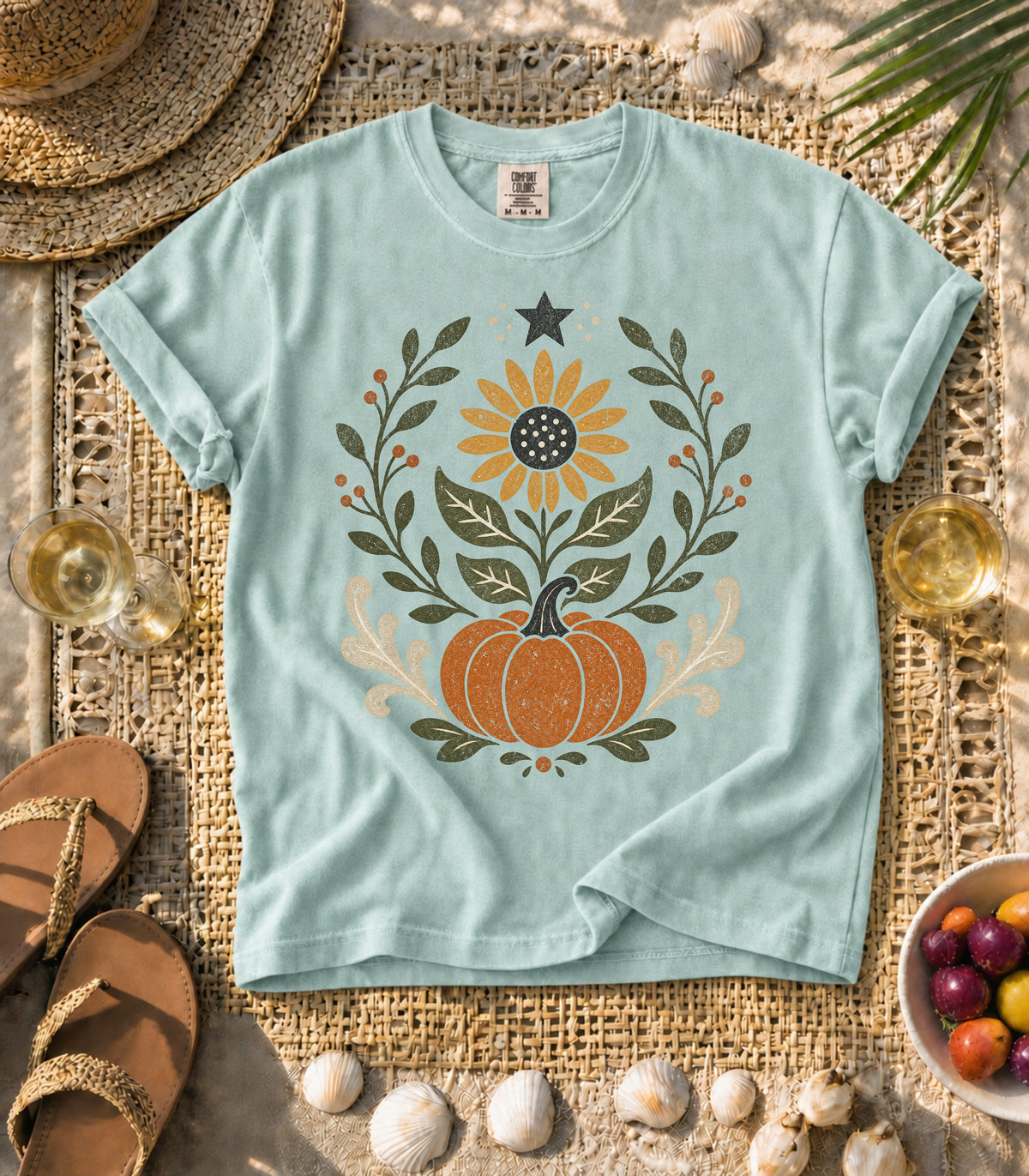 Autumn Pumpkin & Sunflower Tee