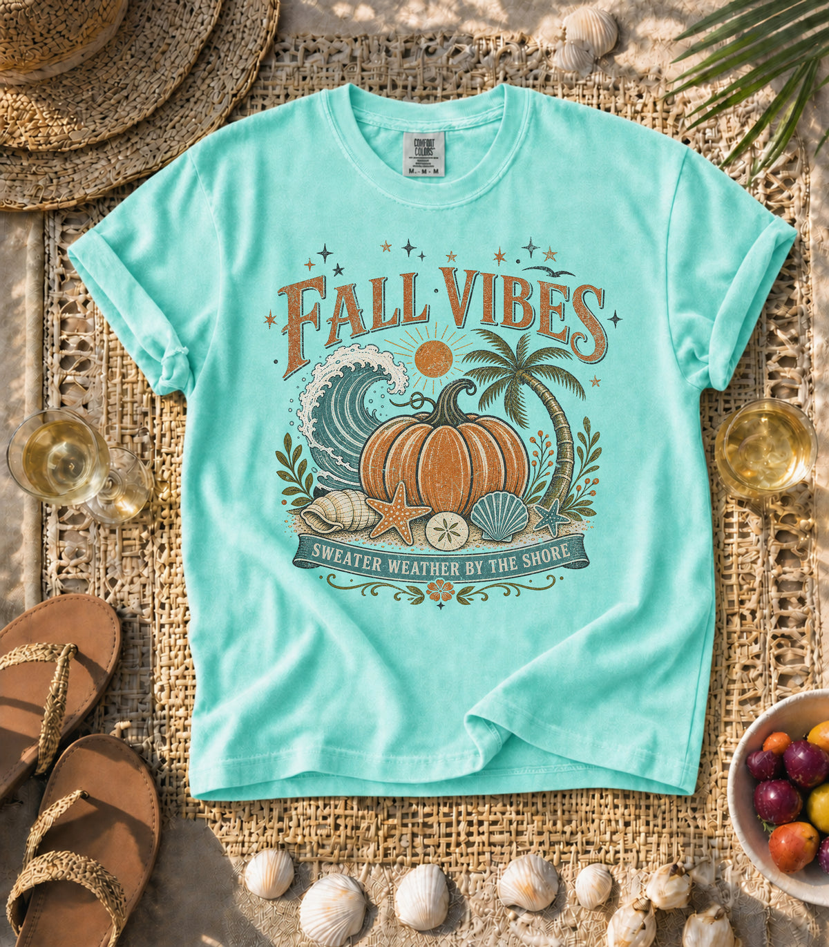 Fall Vibes by the Shore Tee