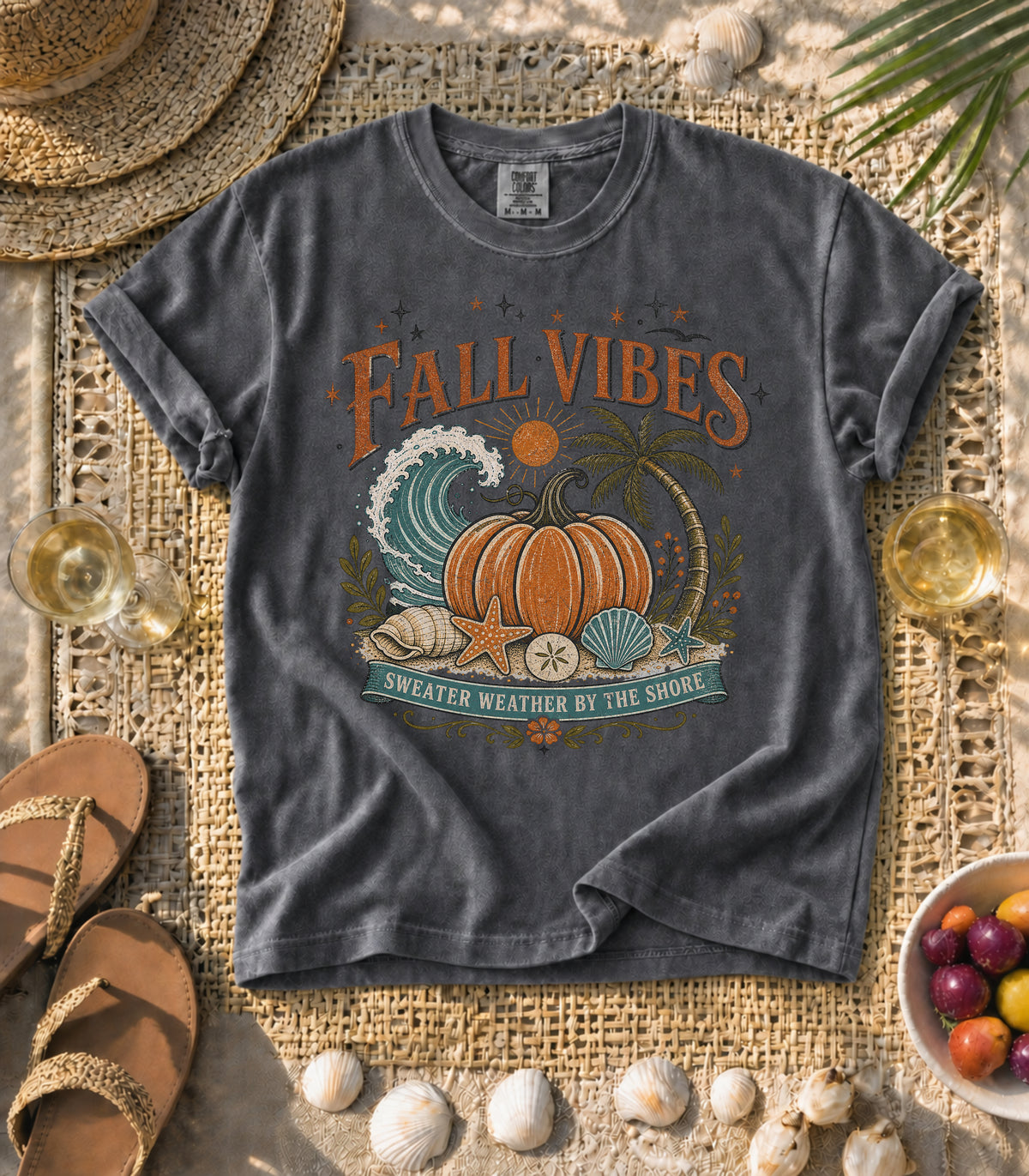 Fall Vibes by the Shore Tee