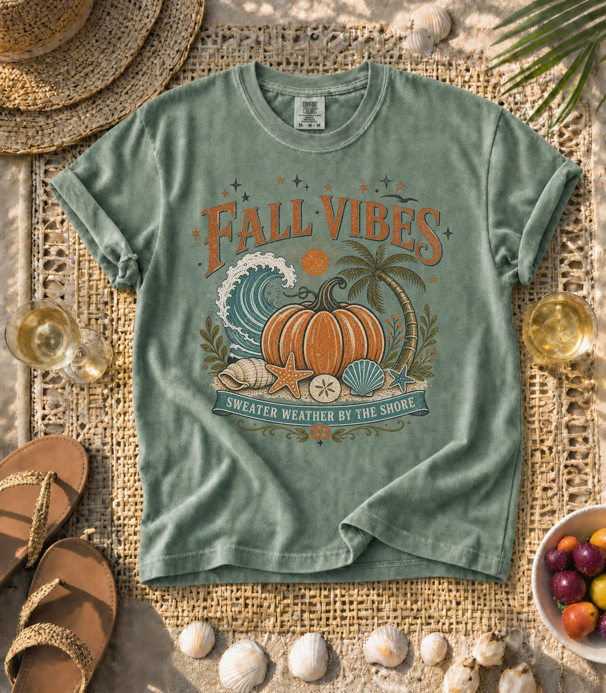 Fall Vibes by the Shore Tee