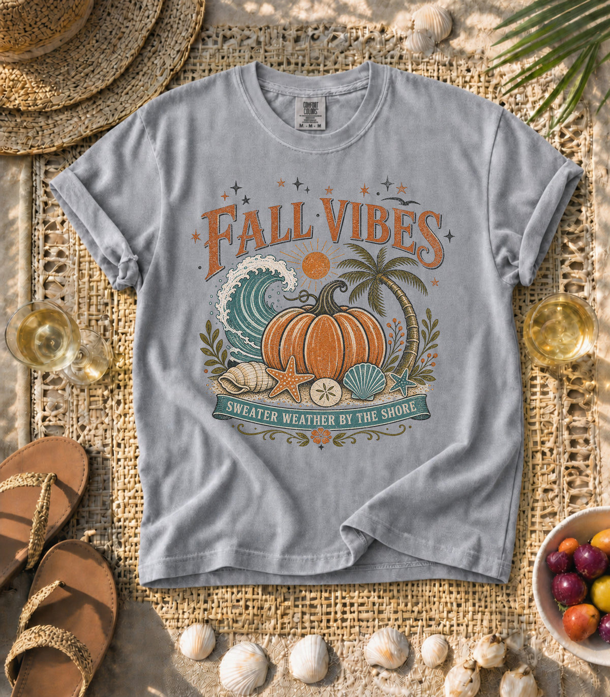 Fall Vibes by the Shore Tee