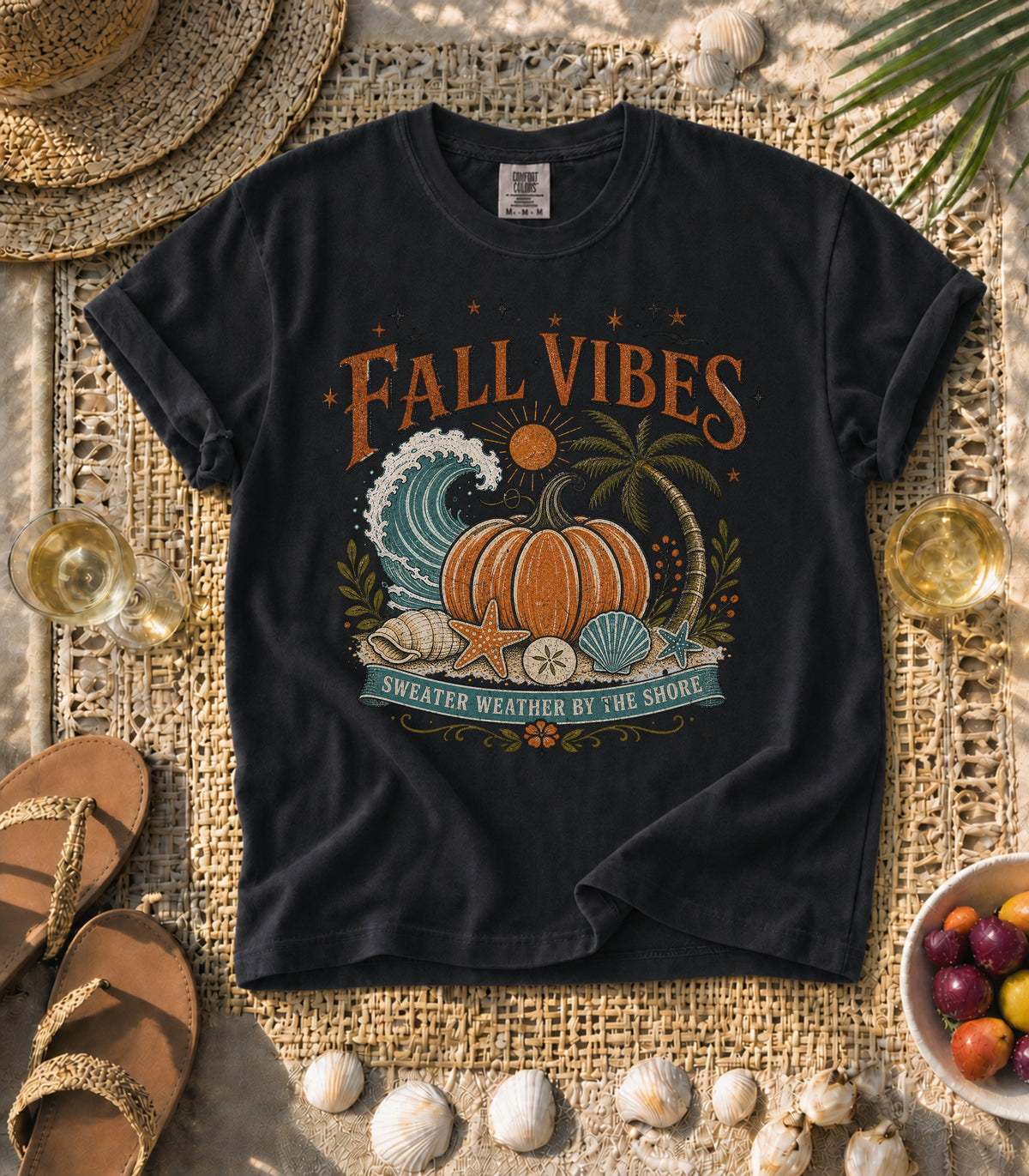 Fall Vibes by the Shore Tee