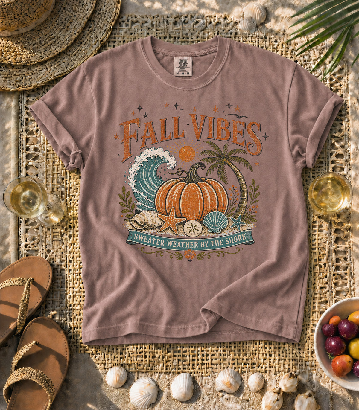 Fall Vibes by the Shore Tee