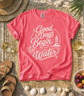 Good Days Begin by the Water — Lighthouse Tee