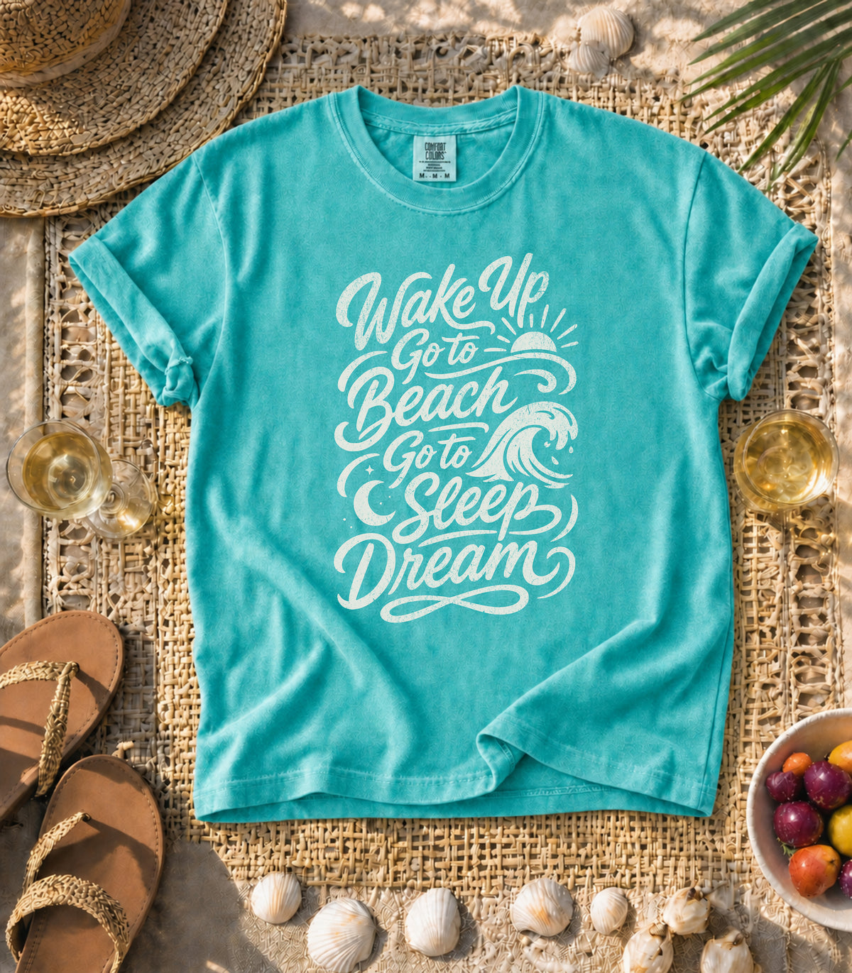 Wake Up Beach Sleep Dream Tee