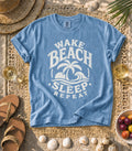Wake Beach Sleep Repeat Sunset Tee