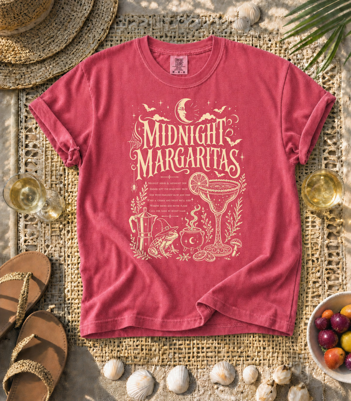Midnight Margaritas Witches Potion Halloween Tee