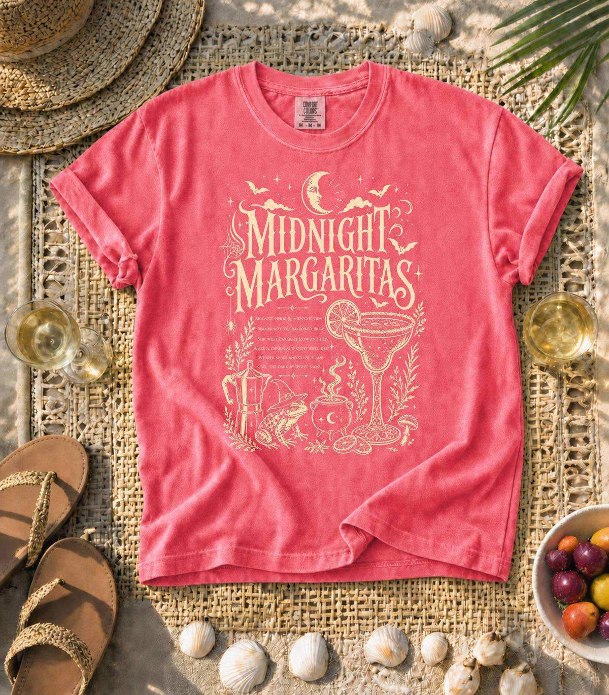 Midnight Margaritas Witches Potion Halloween Tee