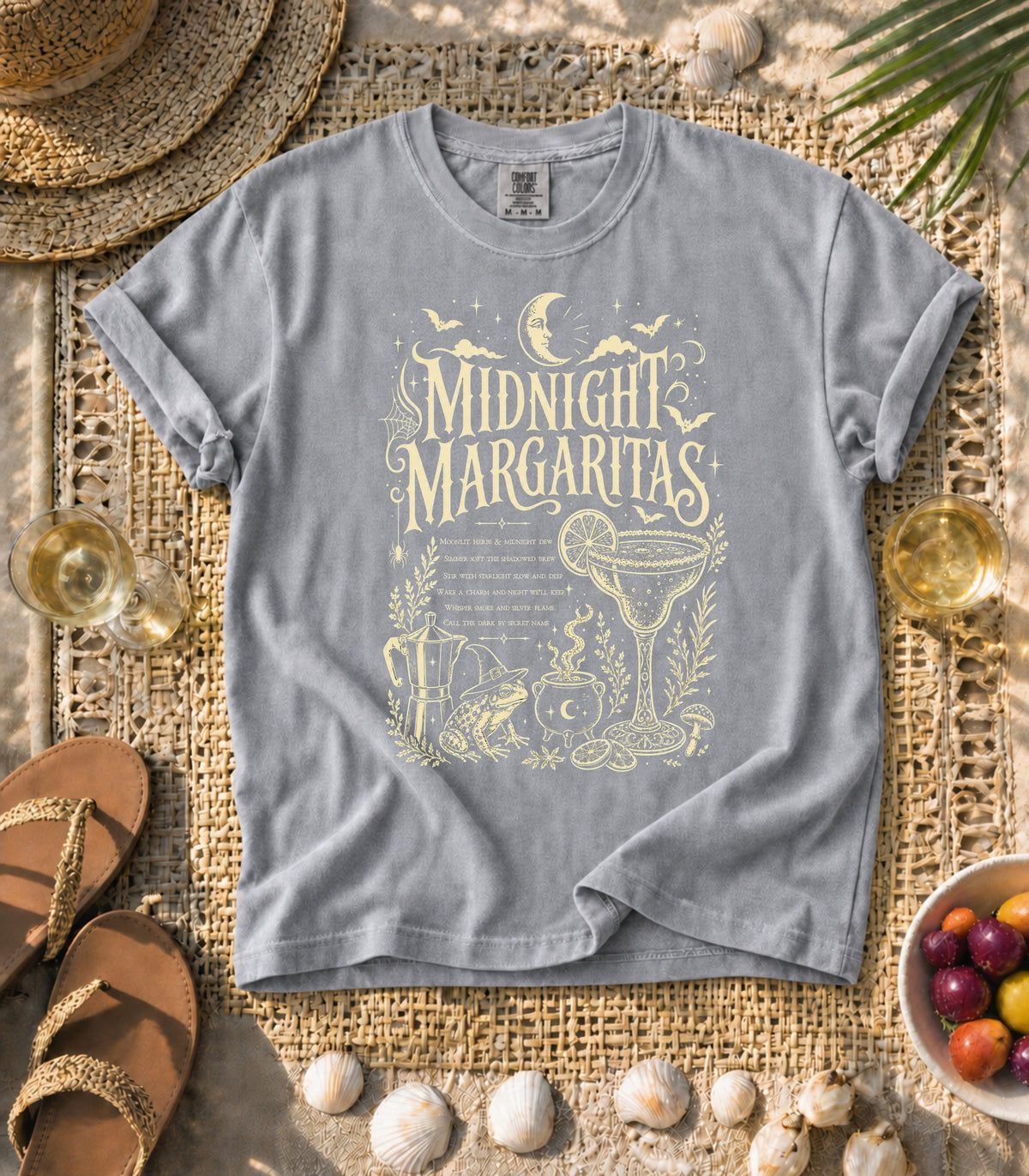 Midnight Margaritas Witches Potion Halloween Tee
