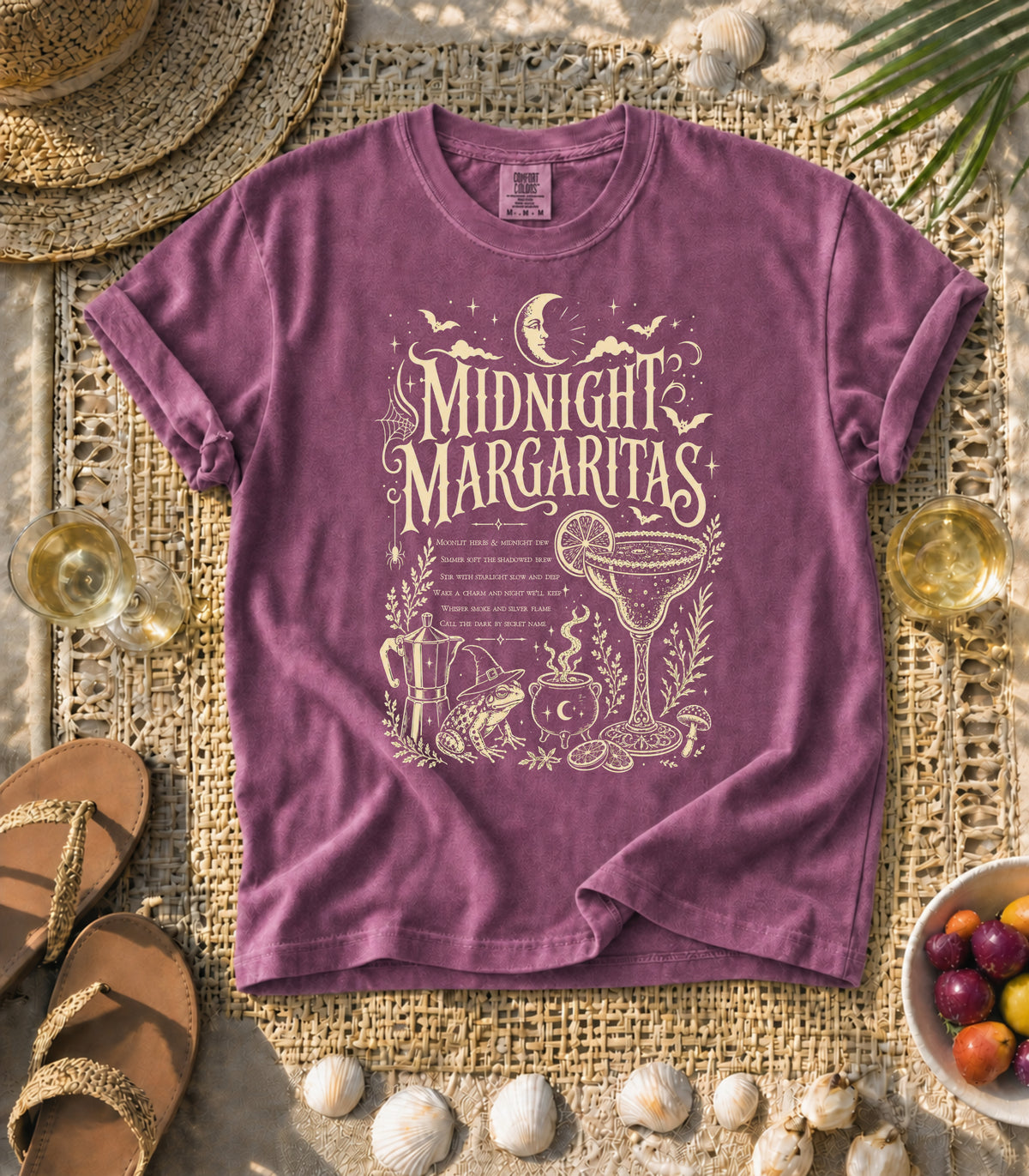 Midnight Margaritas Witches Potion Halloween Tee
