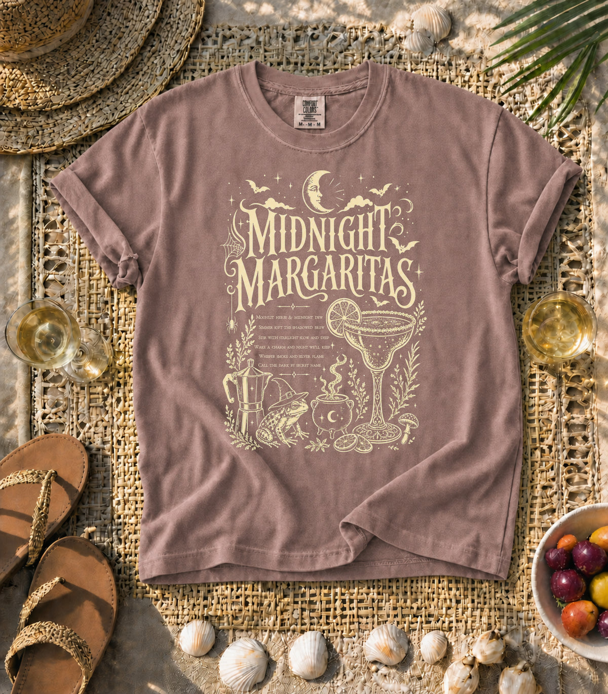 Midnight Margaritas Witches Potion Halloween Tee