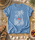 Coastal Soul Sunset in White Tee