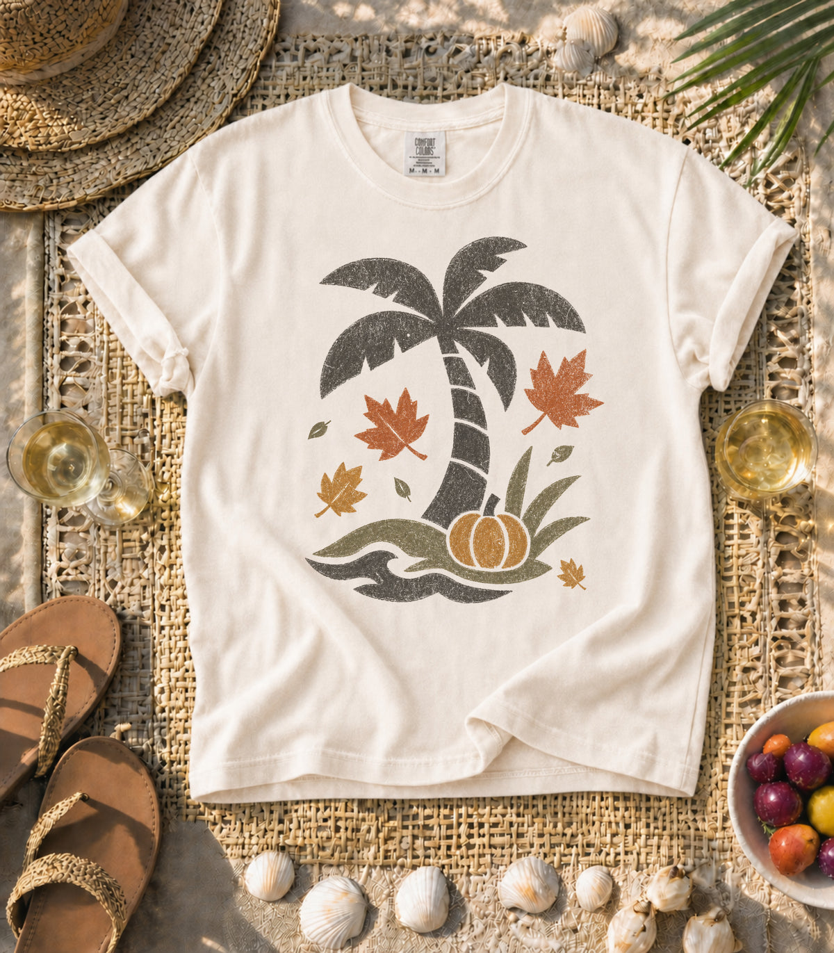 Charcoal Autumn Island Tee