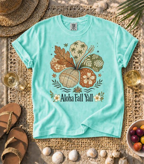 Aloha Fall Y’all Hibiscus Tee